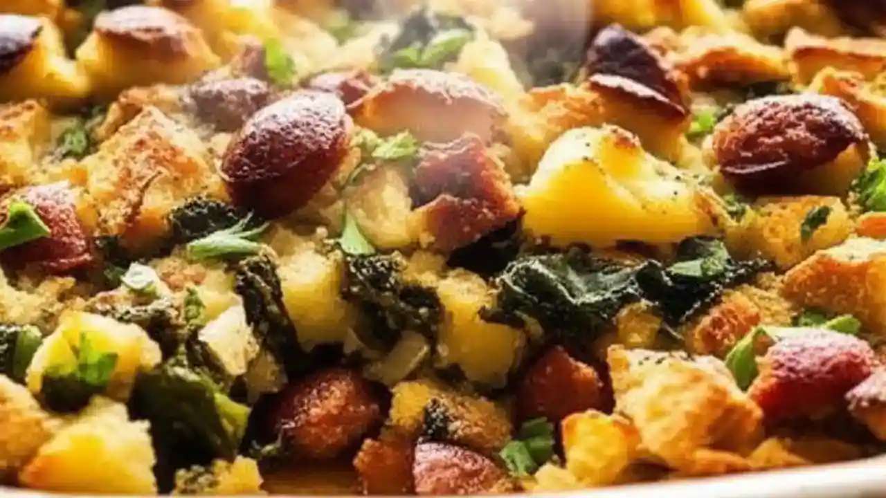 Smoky & Savory: Andouille Potato Bread-Kale Stuffing Secrets