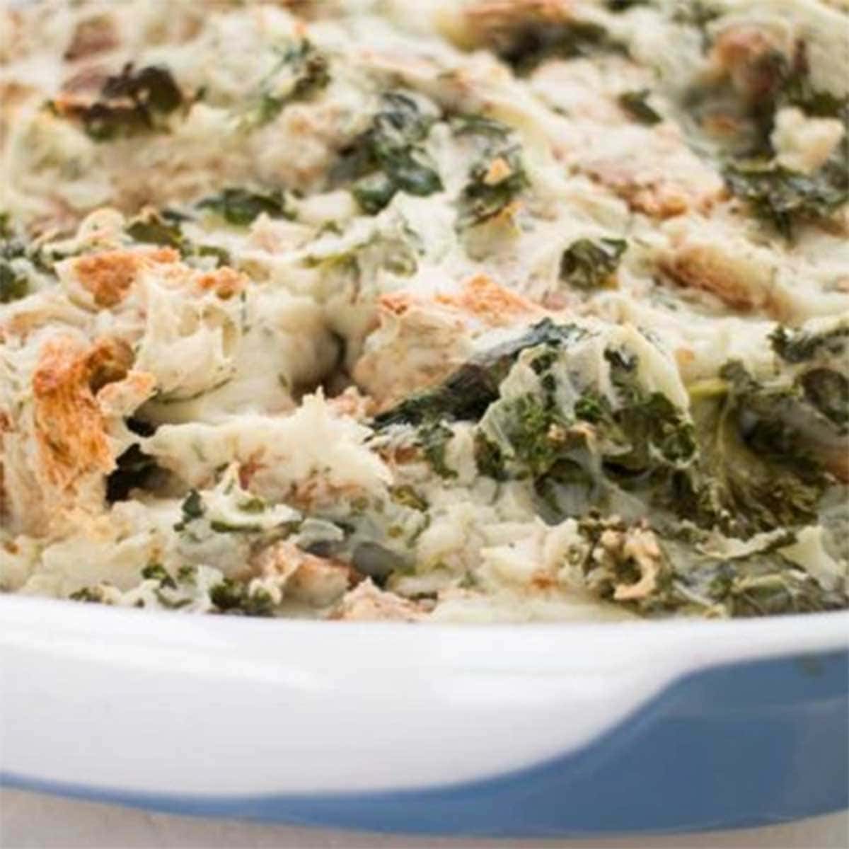 The Ultimate Potato Bread-Kale Stuffing: Never Dry Again